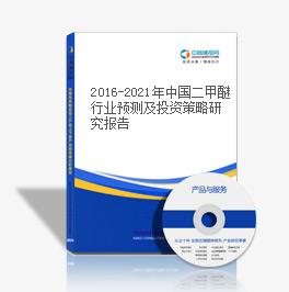 2016-2021年中國二甲醚行業預測及投資策略研究報告