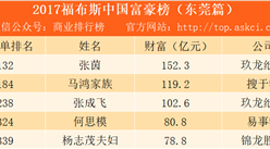 2017東莞富豪排行榜：玖龍紙業張茵排名第一（附榜單）