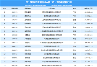 2018年医药生物行业最赚钱公司百强排行榜