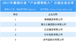 2017年服裝行業百強企業排行榜