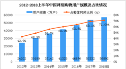 2018上半年中國網絡購物用戶數據分析：占整體網民比例達71%（圖）
