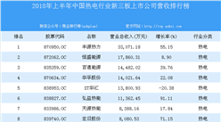 2018年上半年中國熱電行業新三板上市公司營收排行榜
