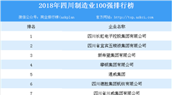 2018年四川制造業100強排行榜