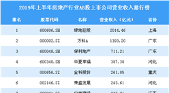2019年上半年房地產行業AB股上市公司營業收入排行榜