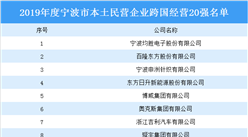 2019年度寧波市本土民營企業跨國經營20強名單：均勝電子上榜（附全名單）