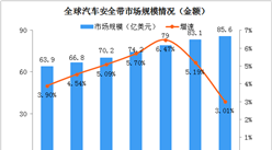 汽車安全受重視 2020年全球汽車安全帶市場規模或超85億美元（圖）