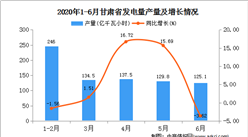 2020年1-6月甘肅省發電量產量為774.10億千瓦小時   同比增比增長19.41%