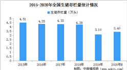 2020上半年全國能繁母豬存欄3629萬頭 同比首次由負轉正（附數據圖）