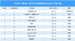 2020年《財富》世界500強最賺錢的50家公司排行榜