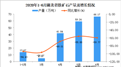 2020年1-6月湖北省鐵礦石產量為178.93萬噸 同比下降78.15%