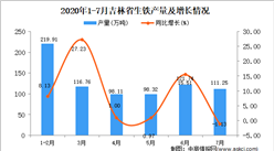 2020年7月吉林省生鐵產量數據統計分析
