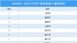 2020年1-8月遼寧省產業投資前十城市排名：沈陽位居榜首（產業篇）