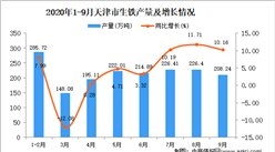 2020年9月天津市生鐵產量數據統計分析