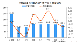 2020年9月陜西省生鐵產量數據統計分析