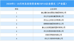 產業地產投資情報：2020年1-10月河北投資拿地TOP10企業排名（產業篇）