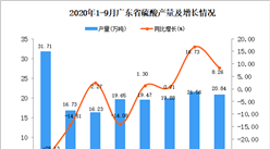 2020年9月廣東硫酸產量數據統計分析