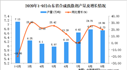 2020年9月山東省合成洗滌劑產量數據統計分析