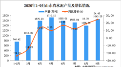 2020年9月山東省水泥產量數據統計分析