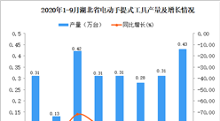 2020年9月湖北省電動手提式工具產量數據統計分析