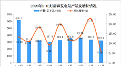 2020年10月新疆發電量產量數據統計分析