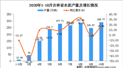 2020年10月吉林省水泥產量數據統計分析