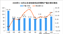 2020年10月山東省機初級形態的塑料數據統計分析