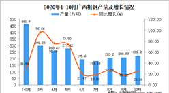 2020年10月廣西粗鋼產量數據統計分析