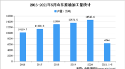 2021年山東原油加工量市場分析：5月累計產量超6000萬噸