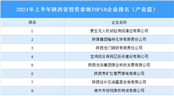 產業地產投資情報：2021年上半年陜西省投資拿地TOP10企業排名（產業篇）