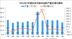 2021年7月湖北省交流電動機產量數據統計分析