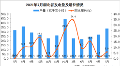 2021年7月湖北省發電量統計分析