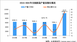 2021年全國原鹽產量數據統計分析