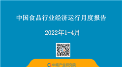 中國食品行業經濟運行月度報告（2022年1-4月）