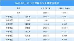 2022年6月13日全國各地最新玉米價格行情走勢分析