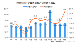 2022年5月安徽原鹽產量數據統計分析