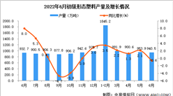 2022年6月全國初級形態塑料產量數據統計分析
