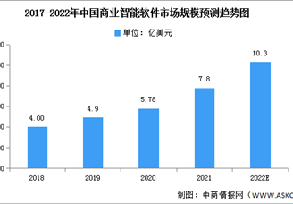 2022年中国商业智能软件市场规模及结构预测分析（图）