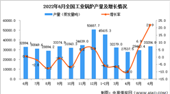 2022年6月全國工業鍋爐產量數據統計分析