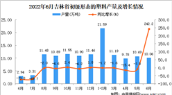 2022年6月吉林初級形態的塑料產量數據統計分析