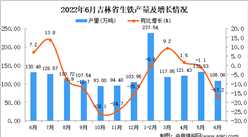 2022年6月吉林生鐵產量數據統計分析