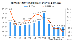 2022年6月黑龍江初級形態的塑料產量數據統計分析