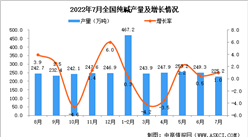 2022年7月全國純堿產量數據統計分析