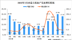 2022年7月內蒙古原鹽產量數據統計分析