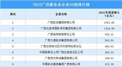 2022廣西服務業企業50強排行榜（附榜單）
