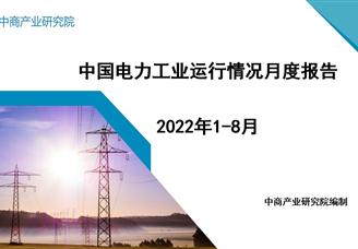 2022年1-8月中国电力工业运行情况月度报告（附完整版）