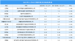 2022年11月03日全國各地最新大米價格行情走勢分析