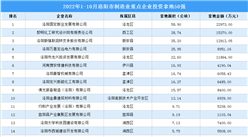 產業招商情報：2022年1-10月洛陽市制造業重點企業投資拿地50強