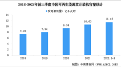 截止2022年9月我國可再生能源發電裝機達11.46億千瓦（圖）