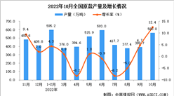 2022年10月全國原鹽產量數據統計分析
