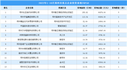 產業投資情報：2022年1-10月鄭州市重點企業投資拿地TOP50